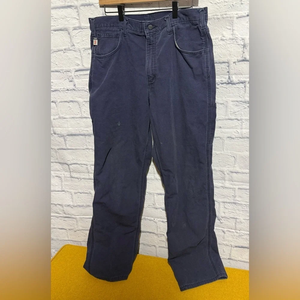 Men’s Carhartt Navy Work Pants, Size 36x34